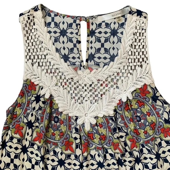 Women’s patterned tank tops size small Daniel Rainn, Skies Are Blue, Fun 2 Fun - Picture 6 of 10